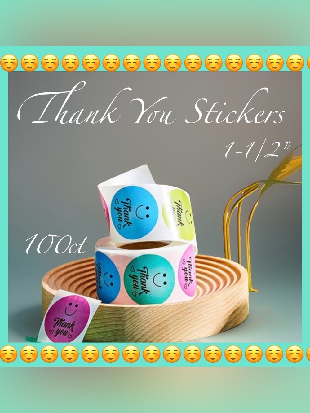 100 ~1.5” Thank You Boutique Stickers 🌟🆕🌟 2 For $15 (Bundle & Save)